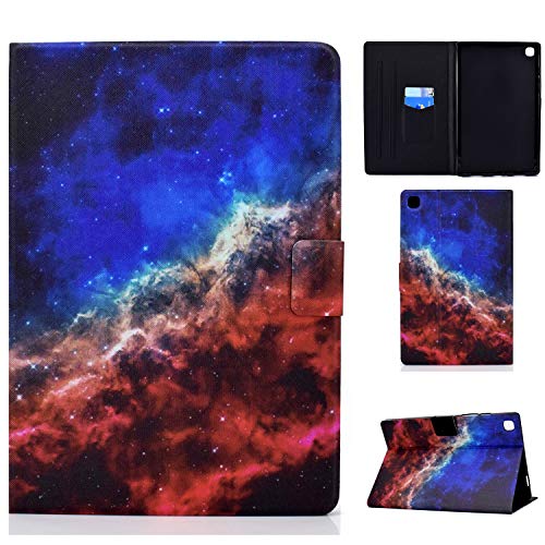 Sbaicen Samsung Galaxy Tab A 10.1 Zoll 2016 Hülle (SM-T580 / SM-T585 / SM-T587, PU Leder Flip Case Cover , Tablet Schutzhülle mit Standfunktion und Kartensteckplatz - Sternenklarer Himmel von Sbaicen