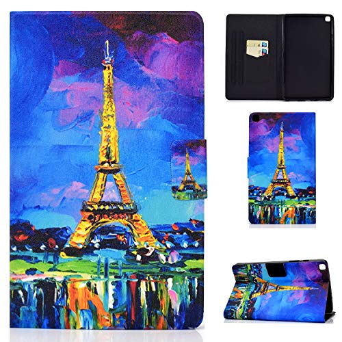 Sbaicen Samsung Galaxy Tab S6 Lite 10.4 2020 Hülle (SM-P610 / SM-P615，PU Leder Flip Case Cover, Tablet hülle mit Standfunktion und Kartensteckplatz - Pariser Turm von Sbaicen
