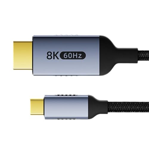 Sbshiouu 2.1 USB C Videokabel 8K Bei 60 Hz 4K Bei 240 Hz Nylon Geflochtenes Kabel Verbessert Die Anzeige Für Telefon 15 16 von Sbshiouu