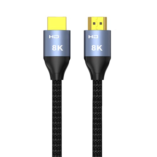 Sbshiouu HDTV 2.1 Kabel 8K 60 Hz Unterstützt 48 Gbit/S Männlich Bis Männlich Geflochten von Sbshiouu