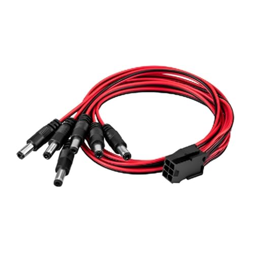 Sbshiouu Hohe Kompatibilität 6Pin Frauen Bis 6 Pcs DC5.5x2 5 Mm Adapterkabel Für Grafikkarten Mit 50 Cm Flexibler Länge von Sbshiouu