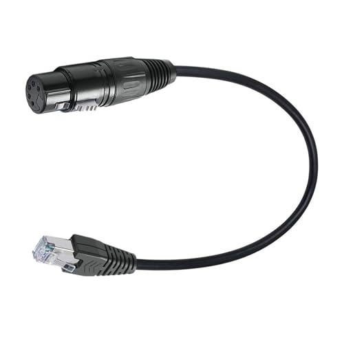 Sbshiouu PVC Shield XLR5P Male/Female Zu RJ45 Ethernet Adapterkabel Für Musikbeleuchtungssysteme Und Play Design von Sbshiouu