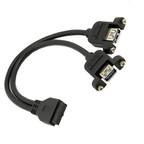 Sbshiouu USB3.0 Doppelanschluss Ein Weiblicher Schraubenhaltertyp Zu Motherboards 20Pin Header Kabel Für Schnelle Datenübertragung Bis Zu 5 Gbit/S Sbshiouu USB3.0 Doppelanschluss Ein Weiblicher Schraubenhaltertyp Zu Motherboards 20Pin Header Kabel Für Schnelle Datenübertragung Bis Zu 5 Gbit/S von Sbshiouu