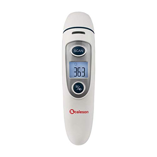 SCALESON S240 Kontaktloses infrarot Fieberthermometer/Ohrthermometer & Stirnthermometer/LCD Bildschirm/Speicherabruf/Fieberalarm von Scaleson