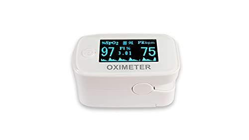 SCALESON S250 Pulsoximeter/Fingeroximeter - misst Sauerstoffsättigung, Pulsfrequenz, Perfusionsindex - gut lesbares OLED-Display für Erwachsene und Kinder von Scaleson