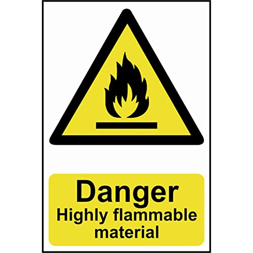 SCAN Danger Highly Flammable Material - Pvc 200 X 300mm von Scan