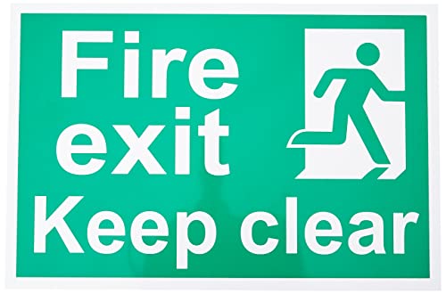 SCAN Fire Exit Keep Clear - Pvc 300 X 200mm von Scan