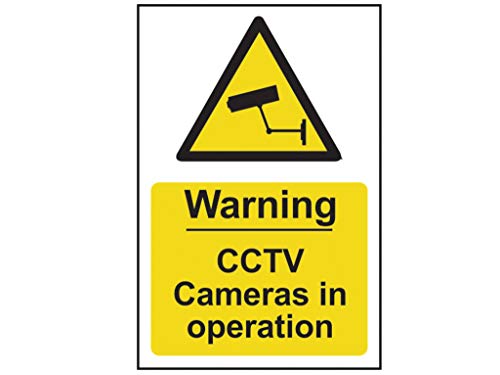 Scan 1311 Hinweisschild mit englischer Aufschrift „Warning CCTV Cameras In Operation“ 200 x 300 mm, Polyvinylchlorid von Scan