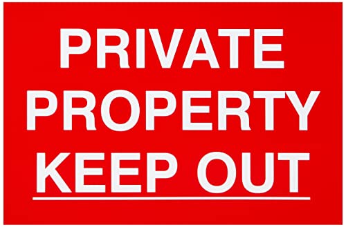 Scan PVC-Schild mit Aufschrift „Private Property Keep Out“, 1652 300 x 200 mm von Scan
