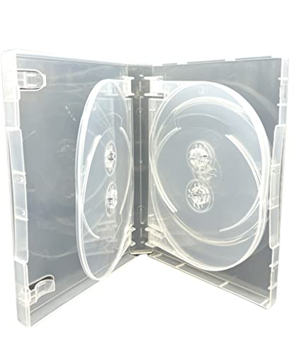 Dragon Trading Schutzhülle für 7 CDs / DVDs / Blu-Rays, 32 mm, transparent, 22 Stück von Scanavo