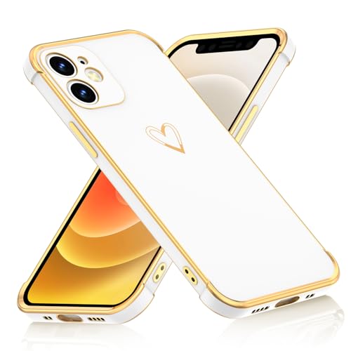 ScandiCasis Handyhülle für iPhone 12 Mini, Herz Muster Hülle Soft TPU Silikon Dünn Stoßfest Schutzhülle Protective Phone Case für Mädchen Frauen, Weiß ScandiCasis Handyhülle für iPhone 12 Mini, Herz Muster Hülle Soft TPU Silikon Dünn Stoßfest Schutzhülle Protective Phone Case für Mädchen Frauen, Weiß von ScandiCasis