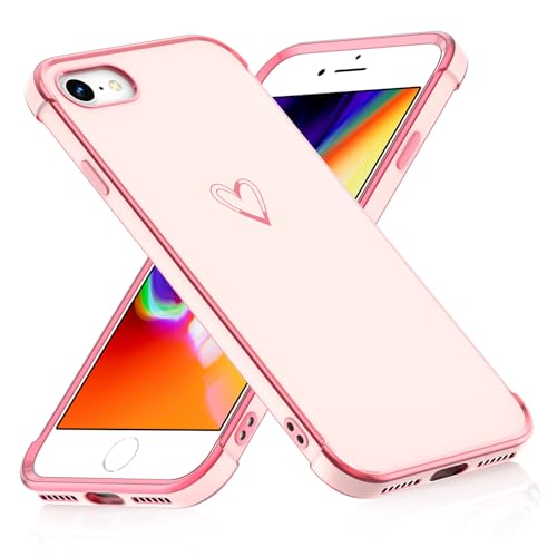 ScandiCasis Handyhülle für iPhone 7/8/SE 2020/SE 2022, Herz Muster Hülle Soft TPU Silikon Dünn Stoßfest Schutzhülle Protective Phone Case für Mädchen Frauen, Rosa ScandiCasis Handyhülle für iPhone 7/8/SE 2020/SE 2022, Herz Muster Hülle Soft TPU Silikon Dünn Stoßfest Schutzhülle Protective Phone Case für Mädchen Frauen, Rosa von ScandiCasis