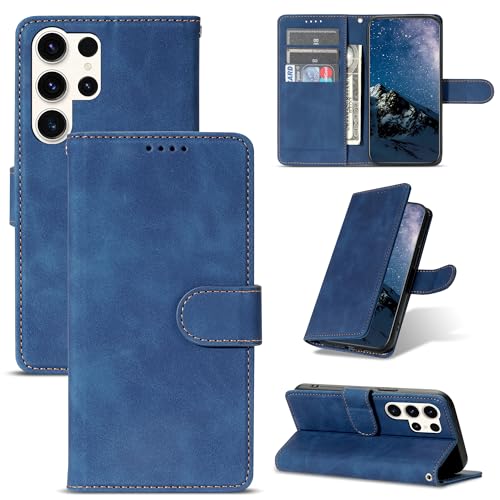 ScandiCasis Klapphülle für Samsung Galaxy S23 Ultra, Elegantes Leder Flip Case Handyhülle:mit 3*Kartenfach PremiumPU Leder Standfunktion Magnet Klappbar & Flip Wallet, Stoßfest, Blau ScandiCasis Klapphülle für Samsung Galaxy S23 Ultra, Elegantes Leder Flip Case Handyhülle:mit 3*Kartenfach PremiumPU Leder Standfunktion Magnet Klappbar & Flip Wallet, Stoßfest, Blau von ScandiCasis
