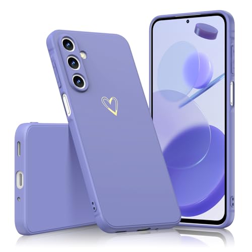 ScandiCasis Schutzhülle für Samsung Galaxy A26, süßes Herzmuster, weiche Silikon-Handyhülle, stoßfest, für Frauen und Mädchen, Blaugrau ScandiCasis Schutzhülle für Samsung Galaxy A26, süßes Herzmuster, weiche Silikon-Handyhülle, stoßfest, für Frauen und Mädchen, Blaugrau von ScandiCasis