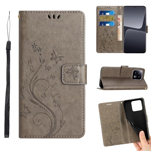 ScandiCasis für Honor X6A/X6B Klapphülle, Blumen Lederhülle mit Kartenfach Ständer Wallet Hülle, Magnet Klappbar Stoßfeste Handyhülle, Grau ScandiCasis für Honor X6A/X6B Klapphülle, Blumen Lederhülle mit Kartenfach Ständer Wallet Hülle, Magnet Klappbar Stoßfeste Handyhülle, Grau von ScandiCasis