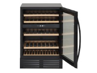 Scandomestic SV 85 B Premium Collection - Weinkühlschrank - 2 Zonen - Breite: 59,5 cm - Tiefe: 60,5 cm - Höhe: 86,5 cm - 134 Liter - Schwarz - Bis zu 44 Flaschen von Scandomestic