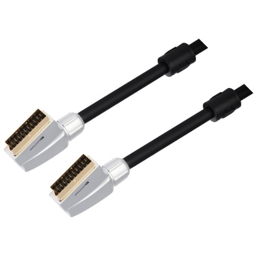 Scan Part Profi Q Scart Verbindungskabel (24k vergoldet, doppelt abgeschirmt, 1,5m) von Scanpart