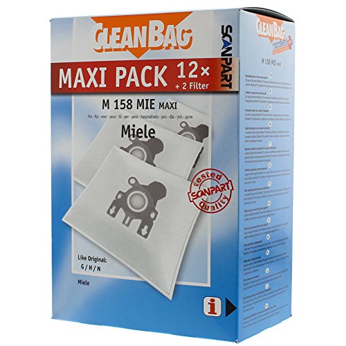 Scanpart Staubsaugerbeutel Maxi Pack M 158 MIE; wie Original Miele: G, H, N von Scanpart