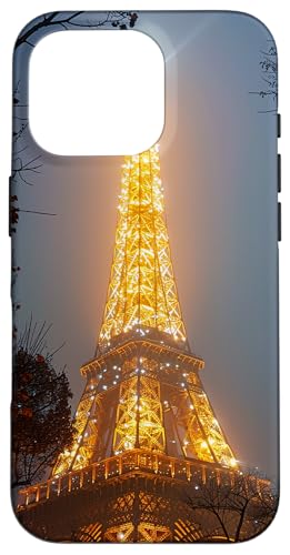 Hülle für iPhone 16 Pro Malerischer Eiffelturm Paris Frankreich bei Nacht Majestätisch von Scenic Eiffel Tower Paris France at Night Majestic