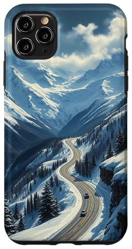 Winding Snowy Highway Grafik Hülle für iPhone 11 Pro Max Winding Snowy Highway Grafik Hülle für iPhone 11 Pro Max von Scenic Snowy Mountain