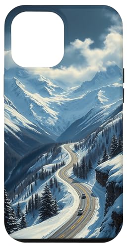Winding Snowy Highway Grafik Hülle für iPhone 12 Pro Max Winding Snowy Highway Grafik Hülle für iPhone 12 Pro Max von Scenic Snowy Mountain