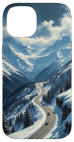 Winding Snowy Highway Grafik Hülle für iPhone 14 Winding Snowy Highway Grafik Hülle für iPhone 14 von Scenic Snowy Mountain