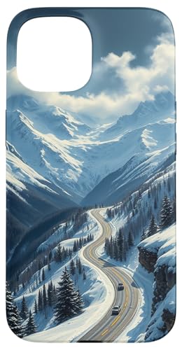 Winding Snowy Highway Grafik Hülle für iPhone 15 Winding Snowy Highway Grafik Hülle für iPhone 15 von Scenic Snowy Mountain