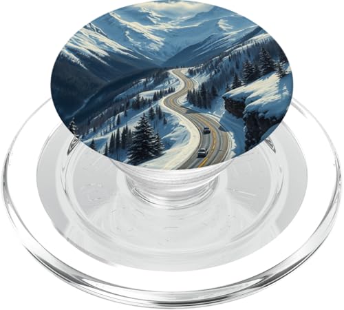 Winding Snowy Highway Grafik PopSockets PopGrip für MagSafe Winding Snowy Highway Grafik PopSockets PopGrip für MagSafe von Scenic Snowy Mountain