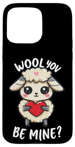 Wool you be mine süßes Schaf, Schäfchen, willst du, weiss Hülle für iPhone 15 Pro Max von Schäfer Schafe Herden Ziegen Hirte Motive Weide