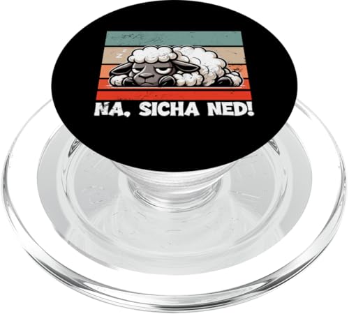 Na Sicha Ned Schaftierliebhaber Lustig Bauer Landwirt Retro PopSockets PopGrip für MagSafe von Schaffan Schafkunst Schaftierbesitzer Schaftier