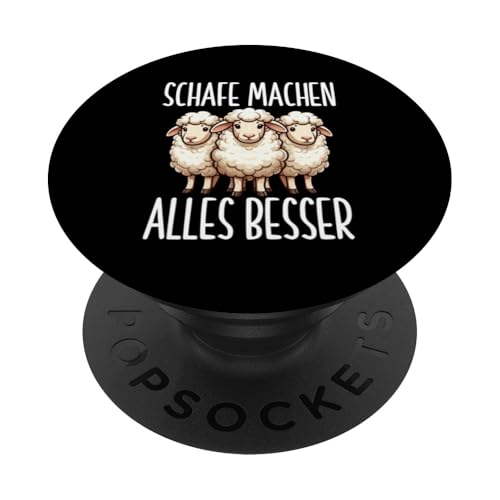 Schafe Machen Alles Besser Schaftierliebhaber Landwirt PopSockets Klebender PopGrip Schafe Machen Alles Besser Schaftierliebhaber Landwirt PopSockets Klebender PopGrip von Schaffan Schafkunst Schaftierbesitzer Schaftier