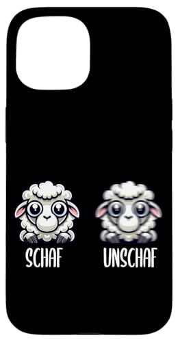 Schaf Unschaf Schaftierliebhaber Schafbesitzer Wortspiel Hülle für iPhone 15 von Schaftierbesitzer Süße Schaf Lustige Schafkunst