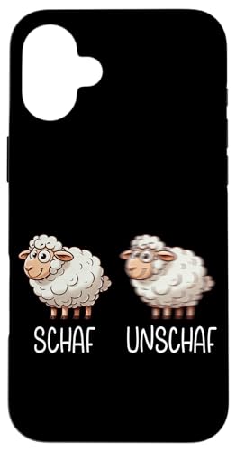 Schaf Unschaf Schaftierliebhaber Schafbesitzer Wortspiel Hülle für iPhone 16 Plus von Schaftierbesitzer Süße Schaf Lustige Schafkunst