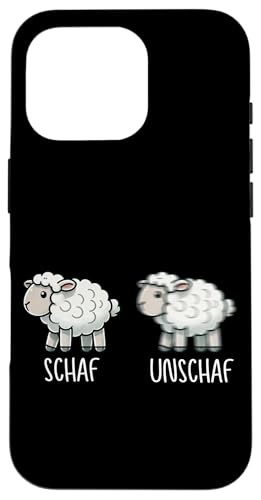 Schaf Unschaf Schaftierliebhaber Schafbesitzer Wortspiel Hülle für iPhone 16 Pro von Schaftierbesitzer Süße Schaf Lustige Schafkunst