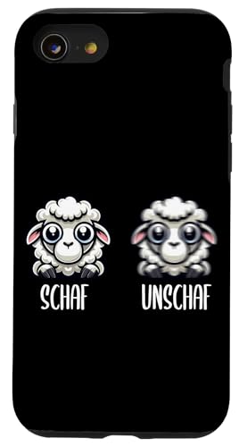 Schaf Unschaf Schaftierliebhaber Schafbesitzer Wortspiel Hülle für iPhone SE (2020) / 7 / 8 von Schaftierbesitzer Süße Schaf Lustige Schafkunst
