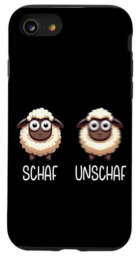 Schaf Unschaf Schaftierliebhaber Schafbesitzer Wortspiel Hülle für iPhone SE (2020) / 7 / 8 von Schaftierbesitzer Süße Schaf Lustige Schafkunst