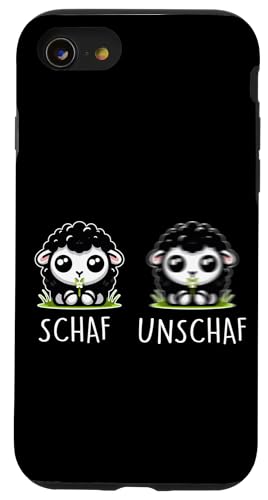 Schaf Unschaf Schaftierliebhaber Schafbesitzer Wortspiel Hülle für iPhone SE (2020) / 7 / 8 von Schaftierbesitzer Süße Schaf Lustige Schafkunst