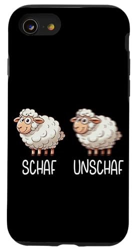 Schaf Unschaf Schaftierliebhaber Schafbesitzer Wortspiel Hülle für iPhone SE (2020) / 7 / 8 von Schaftierbesitzer Süße Schaf Lustige Schafkunst