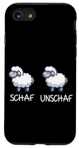 Schaf Unschaf Schaftierliebhaber Schafbesitzer Wortspiel Hülle für iPhone SE (2020) / 7 / 8 von Schaftierbesitzer Süße Schaf Lustige Schafkunst
