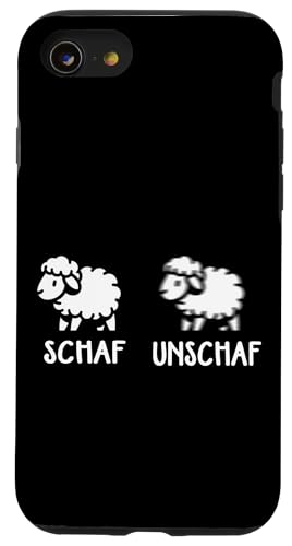 Schaf Unschaf Schaftierliebhaber Schafbesitzer Wortspiel Hülle für iPhone SE (2020) / 7 / 8 von Schaftierbesitzer Süße Schaf Lustige Schafkunst