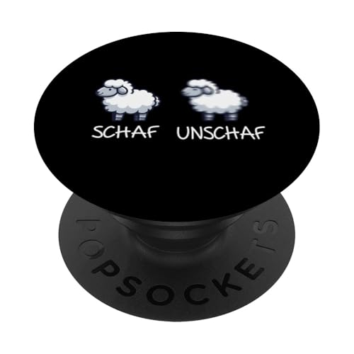 Schaf Unschaf Schaftierliebhaber Schafbesitzer Wortspiel PopSockets Klebender PopGrip Schaf Unschaf Schaftierliebhaber Schafbesitzer Wortspiel PopSockets Klebender PopGrip von Schaftierbesitzer Süße Schaf Lustige Schafkunst