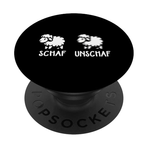 Schaf Unschaf Schaftierliebhaber Schafbesitzer Wortspiel PopSockets Klebender PopGrip Schaf Unschaf Schaftierliebhaber Schafbesitzer Wortspiel PopSockets Klebender PopGrip von Schaftierbesitzer Süße Schaf Lustige Schafkunst