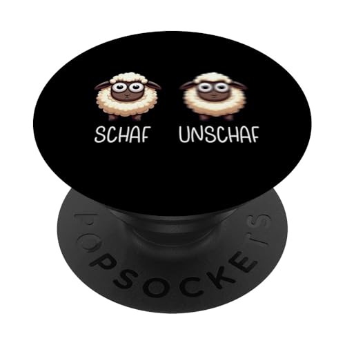 Schaf Unschaf Schaftierliebhaber Schafbesitzer Wortspiel PopSockets Klebender PopGrip Schaf Unschaf Schaftierliebhaber Schafbesitzer Wortspiel PopSockets Klebender PopGrip von Schaftierbesitzer Süße Schaf Lustige Schafkunst