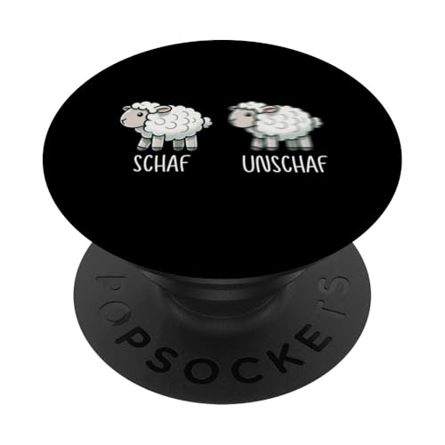 Schaf Unschaf Schaftierliebhaber Schafbesitzer Wortspiel PopSockets Klebender PopGrip Schaf Unschaf Schaftierliebhaber Schafbesitzer Wortspiel PopSockets Klebender PopGrip von Schaftierbesitzer Süße Schaf Lustige Schafkunst