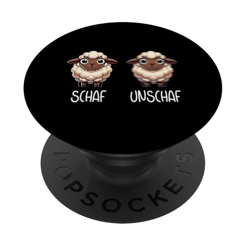Schaf Unschaf Schaftierliebhaber Schafbesitzer Wortspiel PopSockets Klebender PopGrip Schaf Unschaf Schaftierliebhaber Schafbesitzer Wortspiel PopSockets Klebender PopGrip von Schaftierbesitzer Süße Schaf Lustige Schafkunst