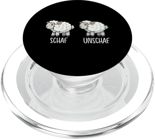 Schaf Unschaf Schaftierliebhaber Schafbesitzer Wortspiel PopSockets PopGrip für MagSafe von Schaftierbesitzer Süße Schaf Lustige Schafkunst