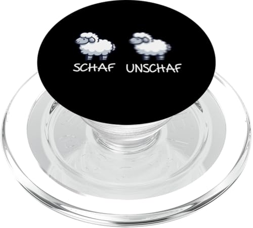 Schaf Unschaf Schaftierliebhaber Schafbesitzer Wortspiel PopSockets PopGrip für MagSafe von Schaftierbesitzer Süße Schaf Lustige Schafkunst