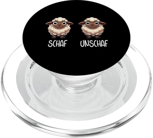 Schaf Unschaf Schaftierliebhaber Schafbesitzer Wortspiel PopSockets PopGrip für MagSafe von Schaftierbesitzer Süße Schaf Lustige Schafkunst