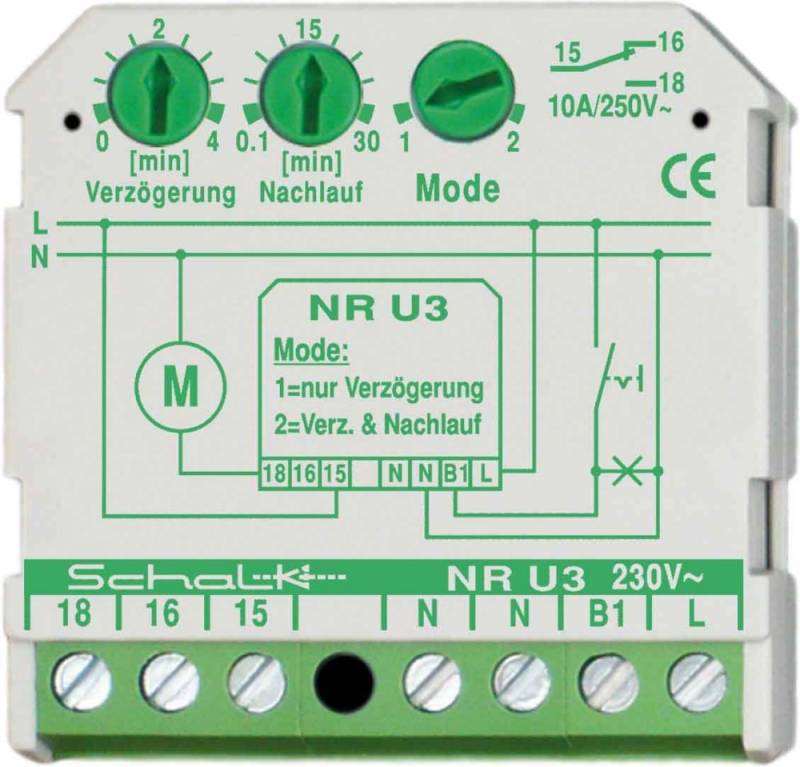Schalk Nachlaufrelais UP mit NR U3 NRU309 von Schalk