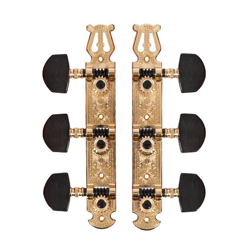 Schaller Lyra Gold Ebony Stimmmechaniken für Konzertgitarre von Schaller